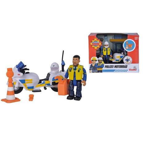 SAM THE FIREMAN -moottoripoliisi + 1 kuva - SMOBY