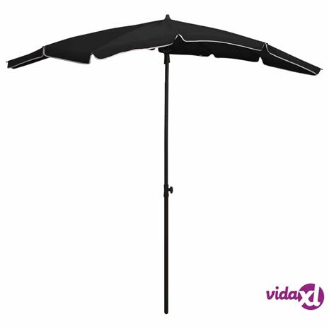 vidaXL Puutarhan Aurinkovarjo tangolla 200x130 cm musta