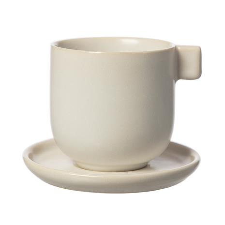 ERNST Coffee Cup With Saucer, White Sand