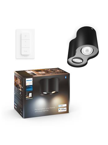 Philips HUE Philips Hue White Ambiance Pillar 2-lampp. musta