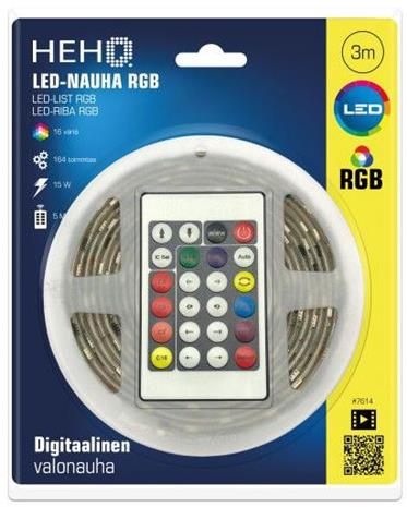 LED-valonauha, 3 m, RGB, HEHQ