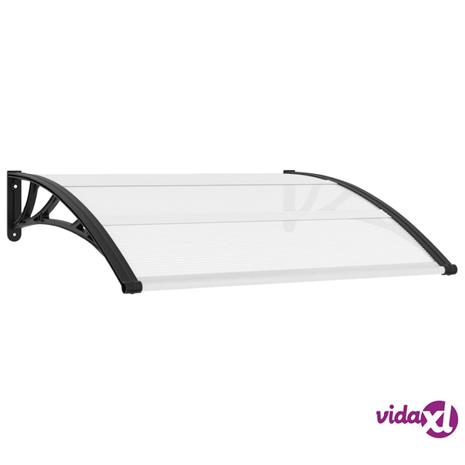 vidaXL Ovikatos musta ja läpinäkyvä 120x80 cm PC