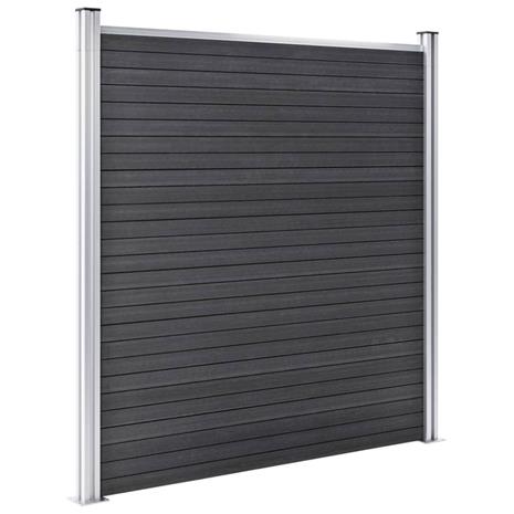 vidaXL Puutarha-aita WPC 526x186 cm harmaa