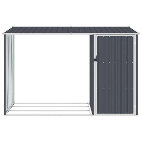 vidaXL Puutarhan polttopuuvaja antrasiitti 245x98x159 cm galv. teräs – kuva 8/8