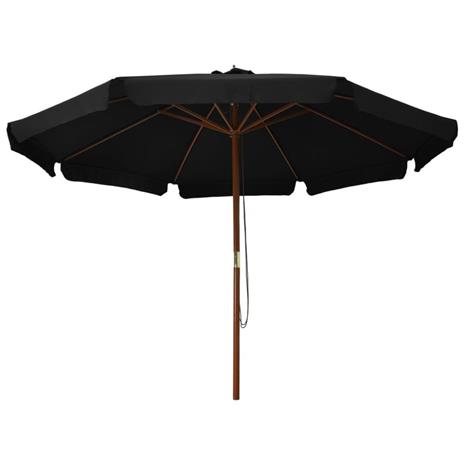 vidaXL Aurinkovarjo puurunko 330 cm musta
