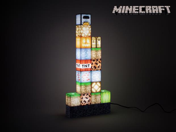 Minecraft Block Building, koottava usb-pöytävalaisin