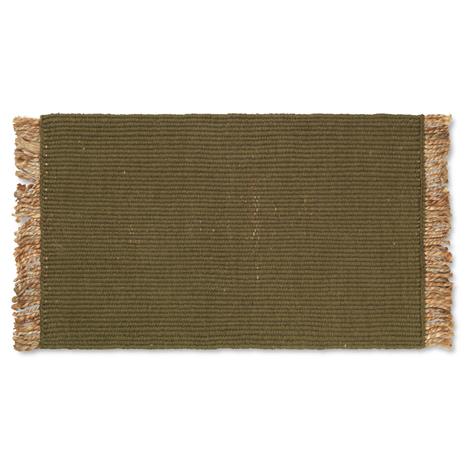 Ferm Living Block Mat, Olive/Natural – kuva 1/7