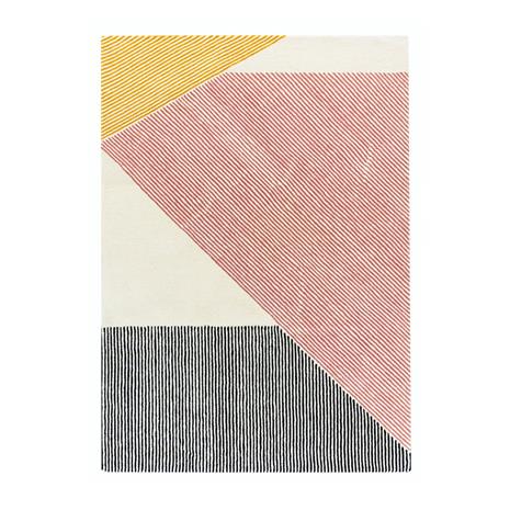 NJRD Stripes-villamatto, vaaleanpunainen 170x240 cm