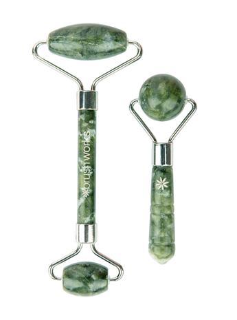 brushworks Jade Roller and Globe Set