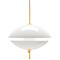 Fritz Hansen Clam Pendant White / Brass, 500 mm – kuva 1