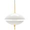 Fritz Hansen Clam Pendant White / Brass, 440 mm – kuva 1
