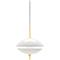 Fritz Hansen Clam Pendant White / Brass, 440 mm – kuva 4