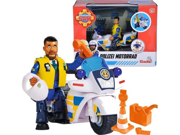 SAM THE FIREMAN -moottoripoliisi + 1 kuva - SMOBY