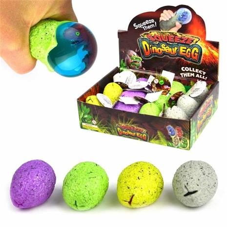 Dinosaurieägg Klämboll Gul