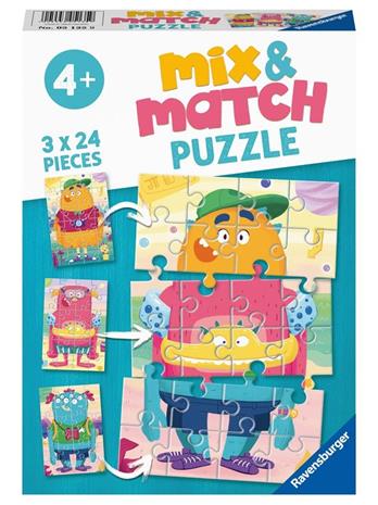 RAVENSBURGER palapeli Mix-up Monsters, 3x24kpl., 05135