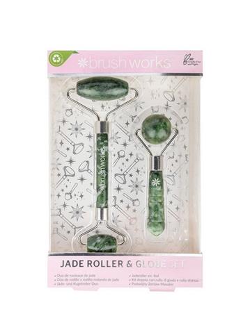 brushworks Jade Roller and Globe Set