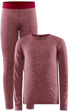 Craft Core Wool Merino Underställ JR, Rose-Melange, 122-128