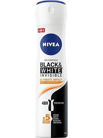 Nivea Men Deodorant Black & White Invisible Ultimate Impact 5in1 Spray