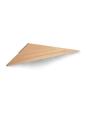 Unidrain reframe corner shelf in brass