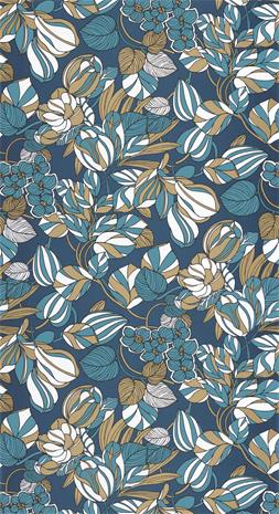 1930 Tulipe Bleu / Or - MNCT85716306 Tapetti