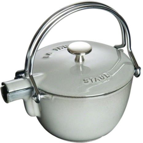 Staub Pyöreä Teekannu Valurautaa 1,15 L, Harmaa