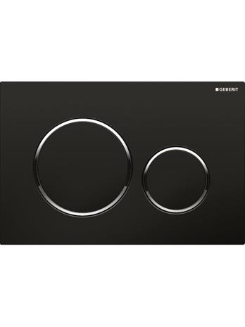 Geberit actuator plate sigma20 for dual flush black bright c