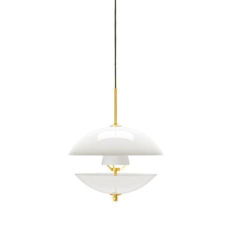 Fritz Hansen Clam Pendant White / Brass, 500 mm