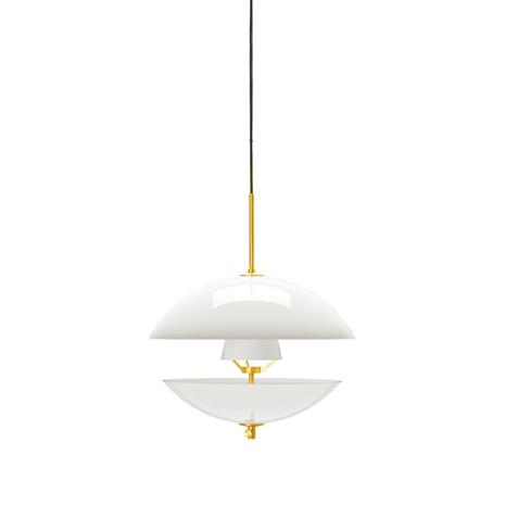 Fritz Hansen Clam Pendant White / Brass, 440 mm