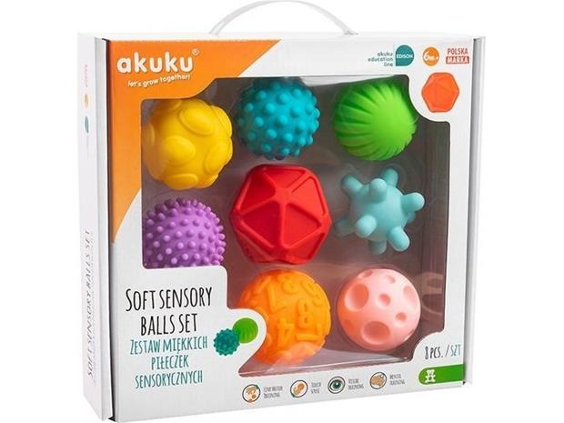 Akuku 8 kpl aistipallot