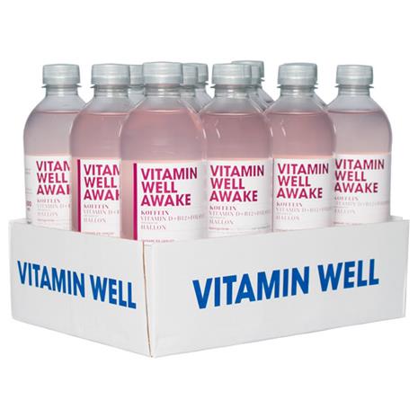 12 x Vitamin Well, 500 ml, Awake Hallon