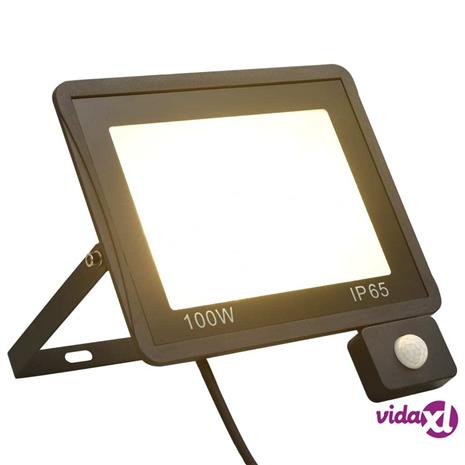 vidaXL LED-valonheitin sensorilla 100 W lämmin valkoinen