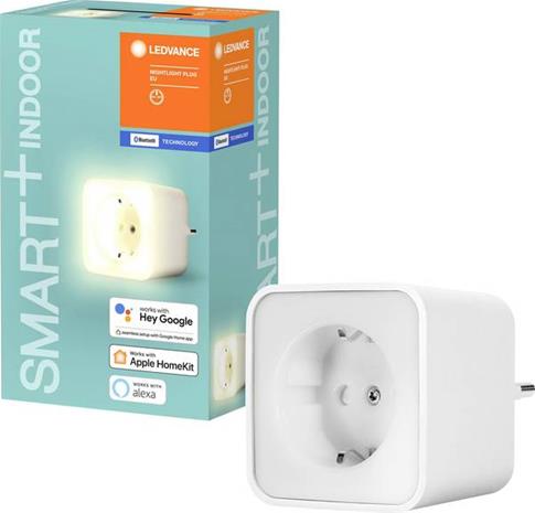 Ledvance SMART+ Plug Nightlight 16A Bluetooth, älypistorasia jossa yövalo