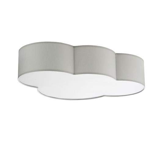 TK LIGHTING Kattovalaisin Cloud tekstiili, pituus 62cm, harmaa