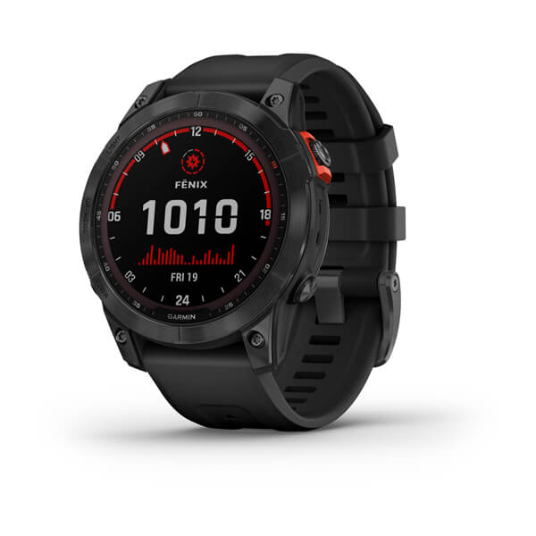 Garmin Fenix 7S Solar -urheilukello, tummanharmaa