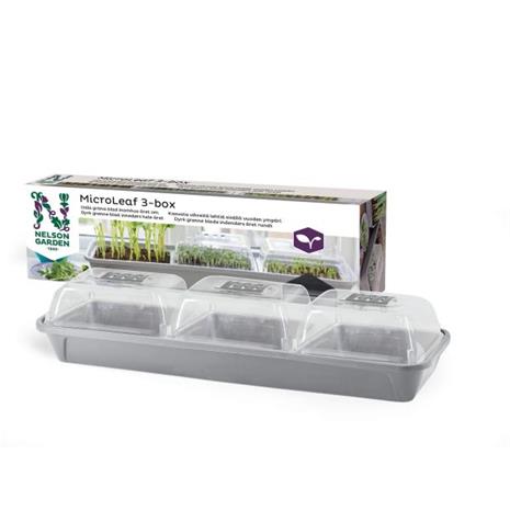 Nelson Garden Micro Leaf Minikasvihuone 3 laatikkoa