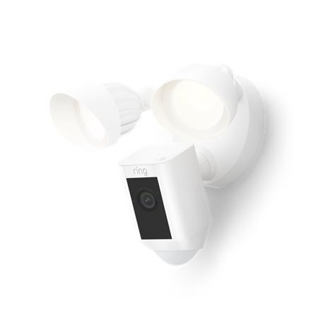Ring Floodlight Cam Wired Plus White (8SF1P1-WEU0), valvontakamera ulkokäyttöön