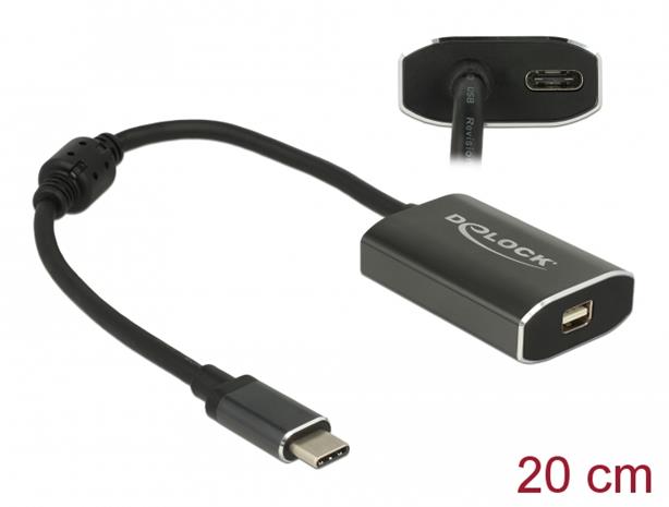 Delock 62990 USB - mini DisplayPort 4K, sovitin