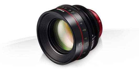 Canon CN-E85mm T1.3 L F, objektiivi