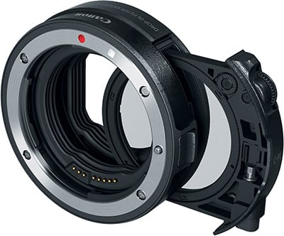 Canon EF-EOS R C-PL, kameran objektiivin sovitin + pyöröpolarisaatiosuodin
