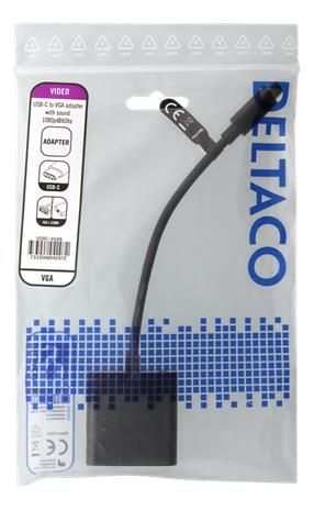 Deltaco USB-C - VGA, sovitin
