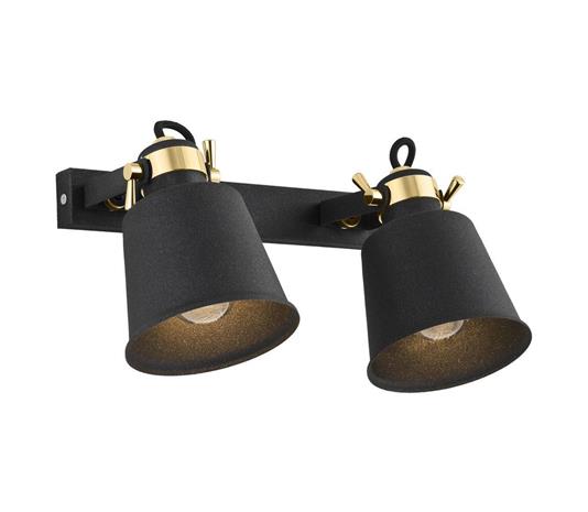 Argon 0876 - Seinäkohdevalo KONGO 2xE27/15W/230V musta – kuva 2/2