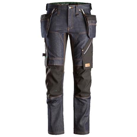 Snickers 6955 FlexiWork Työhousut denim/musta 152