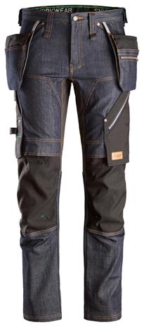 Snickers 6955 FlexiWork Työhousut denim/musta 152