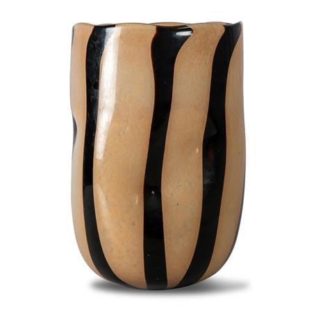 ByON Curt Vase 30 cm, Black / Beige