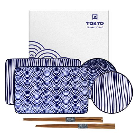 Tokyo Design Studio Nippon Blue sushisetti 6 osaa