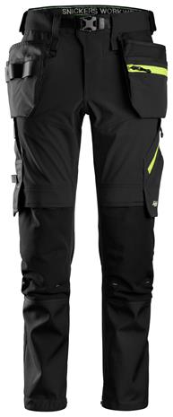Snickers 6940 FlexiWork Softshellhousut musta D96