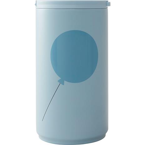 Design Letters Thermos Bottle With A Straw Blue