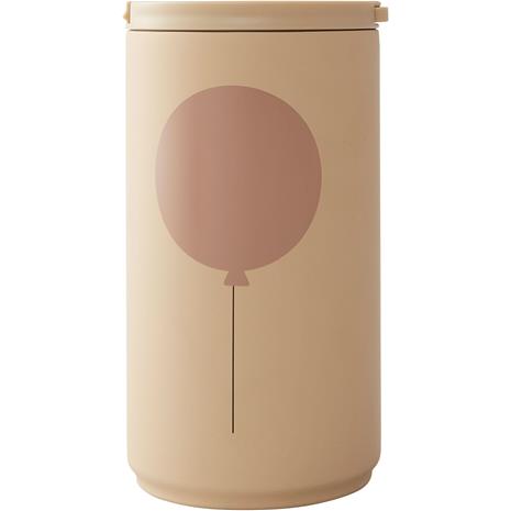 Design Letters Thermos Bottle With A Straw Beige