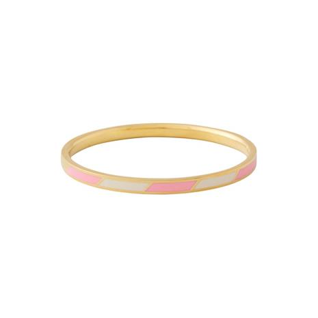 Design Letters Striped Candy Bangle Pink