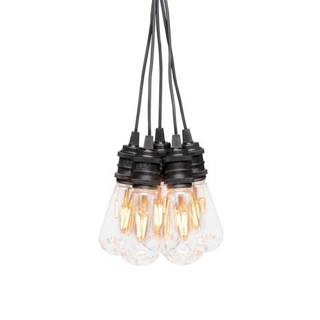 Konstsmide Startset E27 10 amber LED (Musta)